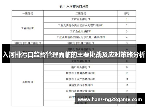 入河排污口监督管理面临的主要挑战及应对策略分析