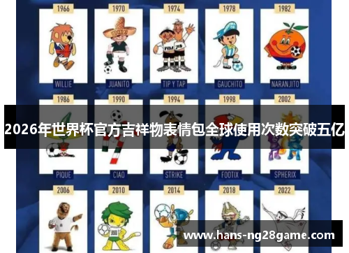 2026年世界杯官方吉祥物表情包全球使用次数突破五亿